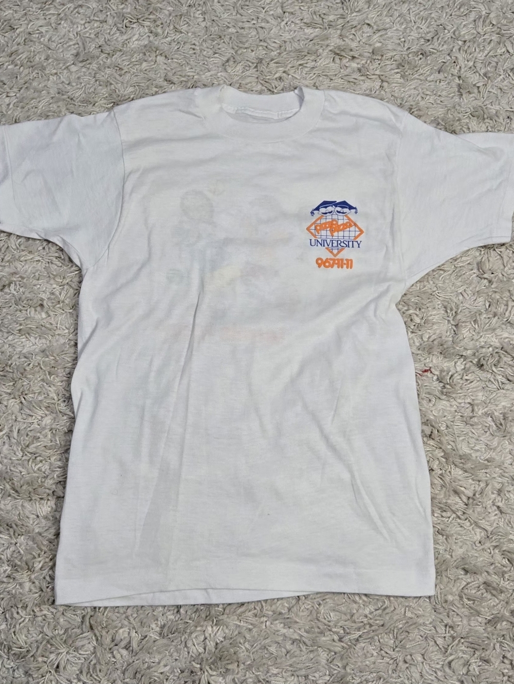 VTG 80s Pizza Pizza University T Shirt S